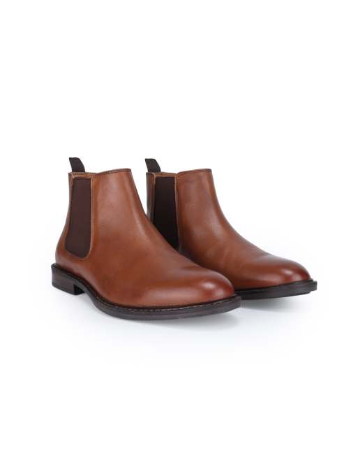 THOMAS CRICK 'TRUMAN' men's formal leather chelsea boots in tan , 2 of 4