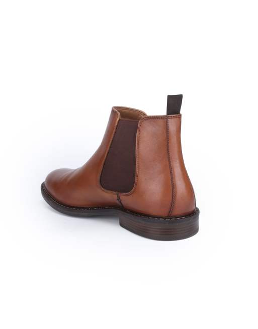 THOMAS CRICK 'TRUMAN' men's formal leather chelsea boots in tan , 4 of 4