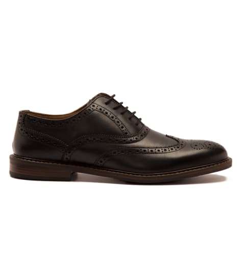 THOMAS CRICK 'WALDEW' men's leather oxford formal lace-up shoes in black  - view 1