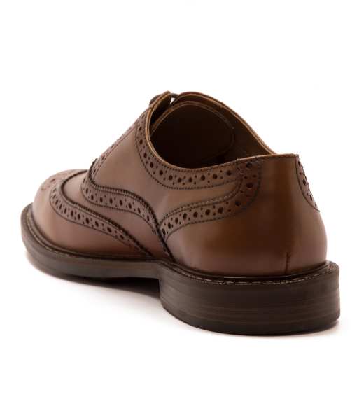 THOMAS CRICK 'WALDEW' men's leather oxford formal lace-up shoes in tan , 4 of 4
