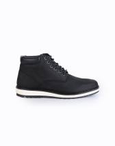 Bolongaro Trevor minimal lace-up boots in black faux leather size 12 Bolongaro Trevor minimal lace up boots in black faux leather  main image 3