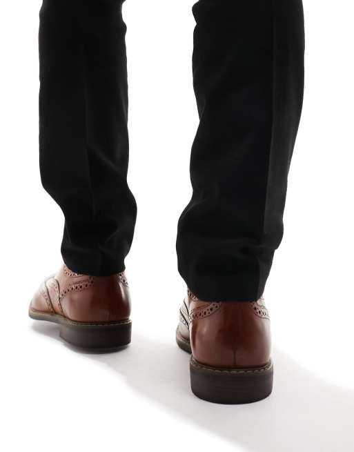 Mens tan brogues wide on sale fit