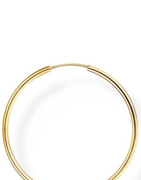 Thomas Sabo - 18k geelgoud vergulde middelgrote oorringen in 925 sterling zilver - view 1