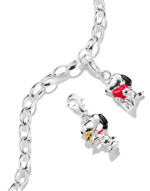 Thomas Sabo 18k gold plated charm pendant snoopy & woodstock friends peanuts original in silver, black, red, gold - SILVER, 3 of 3