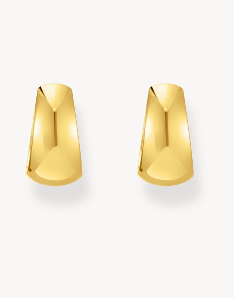 Thomas Sabo 18k yellow gold-plated hoop earrings in sterling silver - view 1