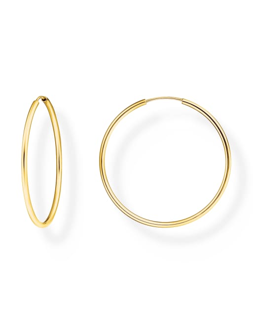 Thomas Sabo 18k yellow gold-plated medium hoop earrings in sterling silver, 3 of 3