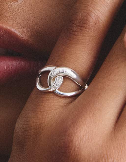 Thomas Sabo anello con zirconi bianchi in argento, bianco, 4 di 4