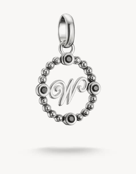 Thomas Sabo – Anhänger in Silber und Schwarz mit „W“-Detail - view 1