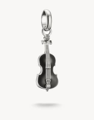 Thomas Sabo - Anhänger in Silberoptik, Weiß und Schwarz