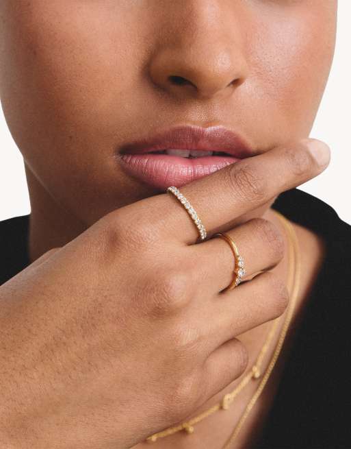 Thomas Sabo - Anillo con circonita blanca en oro amarillo, blanco, 4 de 4