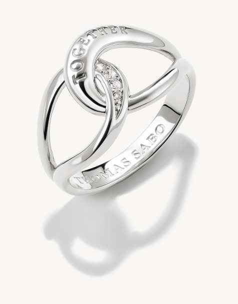 Thomas Sabo - Anillo con circonita blanca en plata, blanco - view 1