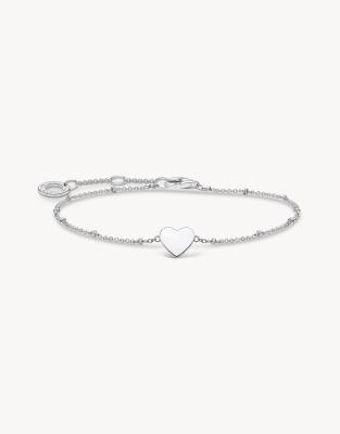 Thomas Sabo - Armband aus 925er-Sterlingsilber mit silberfarbenen Punkten und Herzdetails