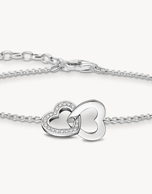 Thomas Sabo - Armband van 925 sterling zilver met hanger met verstrengelde hartjes, 2 van 3