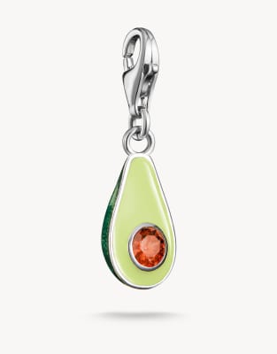 Thomas Sabo - Avocado-Anhänger in Silberoptik, Braun und Grün