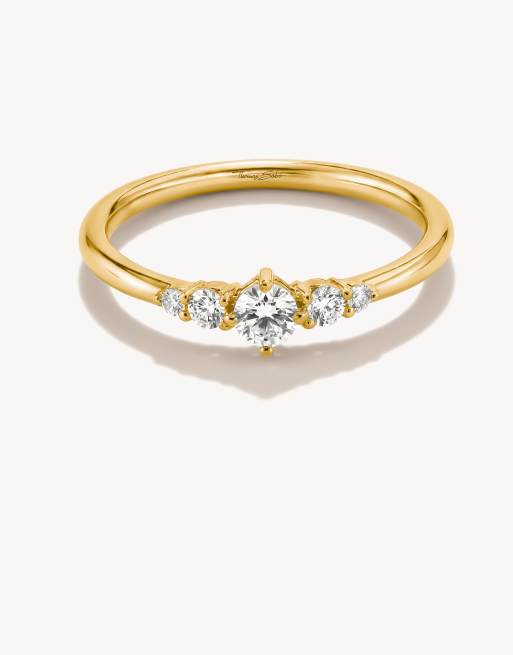 Thomas Sabo bague avec zirconias blancs en or jaune, blanc, 2 de 4