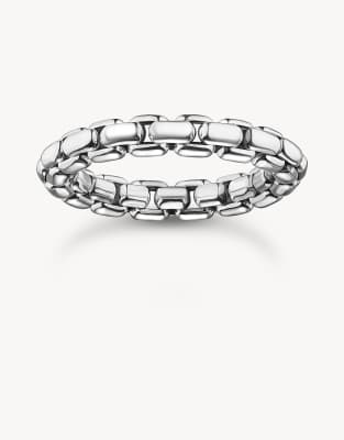 Thomas Sabo - Bague style chaîne à mailles carrées - Argenté