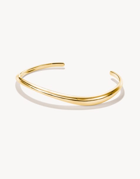 Thomas Sabo Bangle with wave design in gold - view 1