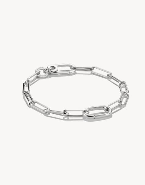 Thomas Sabo - Bedelarmband met paperclip en connect schakel in zilver - view 1