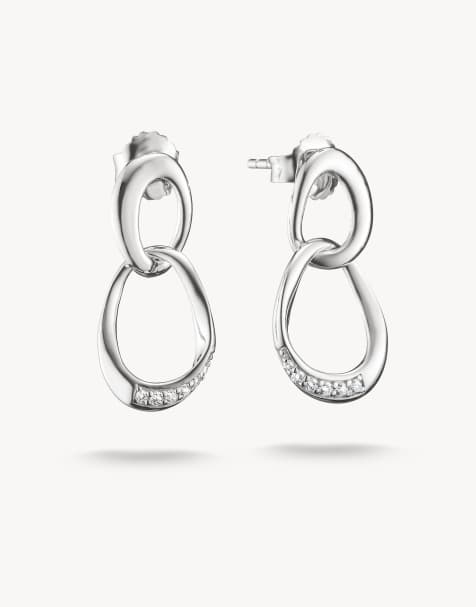 Thomas Sabo boucles d'oreilles avec zirconia blanc en argent, blanc - view 1