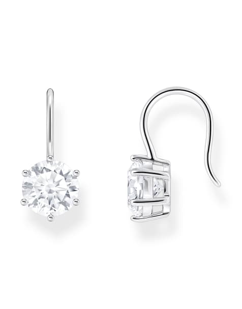 Thomas Sabo - Boucles d'oreilles en argent sterling à pierres blanches - view 1