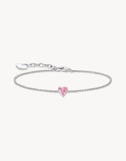 Thomas Sabo - Bracciale con pendente a forma di cuore rosa in argento sterling , 3 di 3