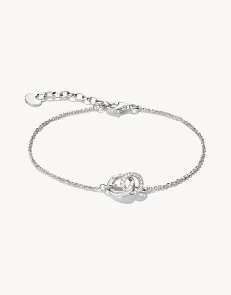 Thomas Sabo bracciale con zirconi bianchi in argento, bianco - view 1