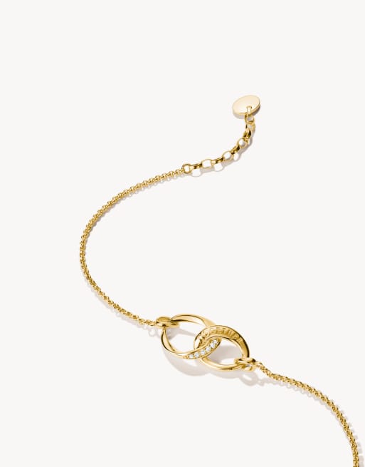 Thomas Sabo bracciale con zirconi bianchi in oro giallo, bianco, 2 di 4