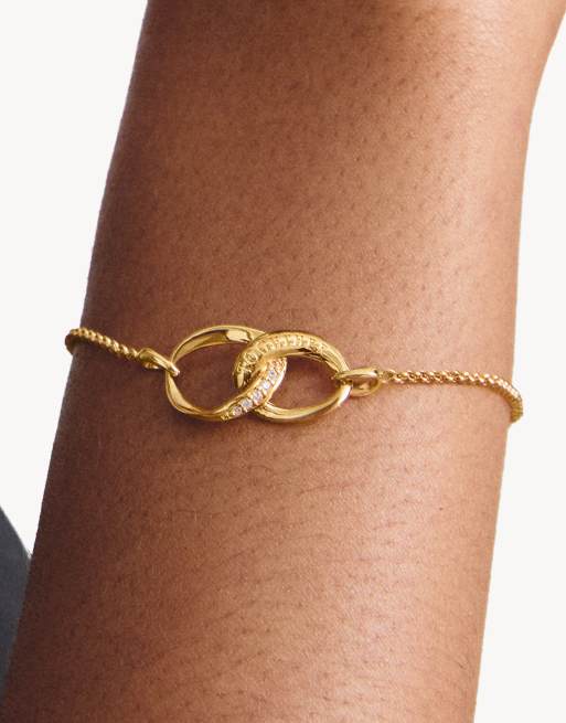 Thomas Sabo bracciale con zirconi bianchi in oro giallo, bianco, 4 di 4