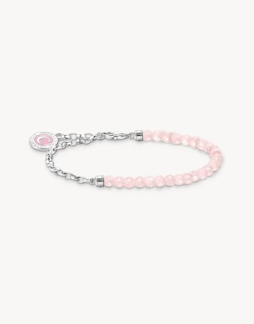 Thomas Sabo - Bracciale in argento sterling con perline, quarzo rosa e moneta charmista, 3 di 3