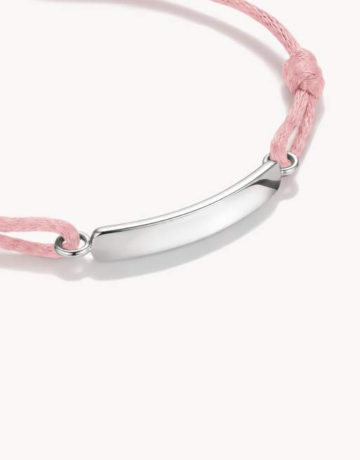 Thomas Sabo bracciale in tessuto inciso, rosa, in argento, 2 di 4