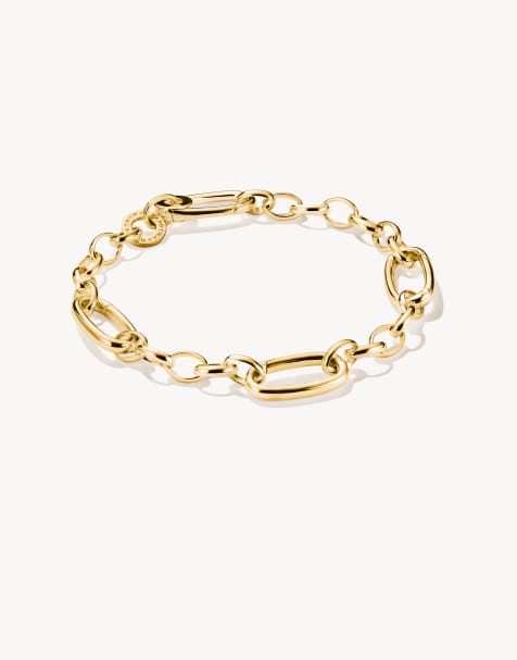 Thomas Sabo - Bracciale placcato oro con tre maglie per ciondoli - view 1