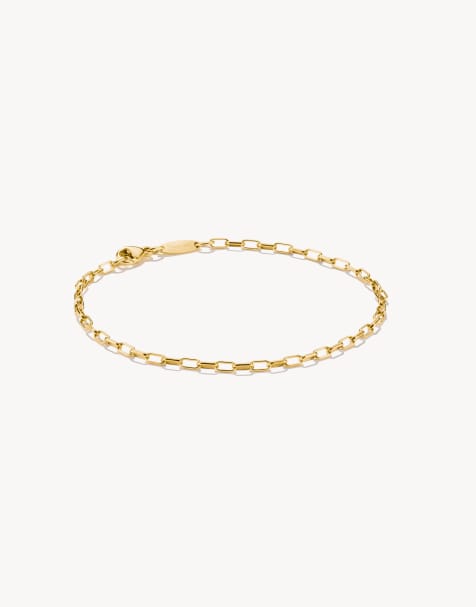 Thomas Sabo - Bracciale placcato oro paperclip per charm dorato - view 1