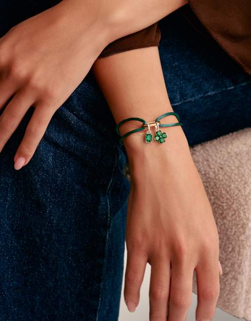 Thomas Sabo - Bracciale verde scuro e tonalità oro giallo, 2 di 3