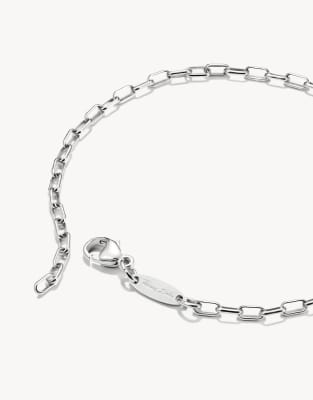 Thomas Sabo - Bracelet charm à maille trombone en argent - Argenté