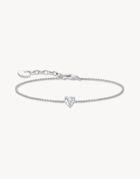 Thomas Sabo - Bracelet en argent avec cœur blanc - Argenté - view 1