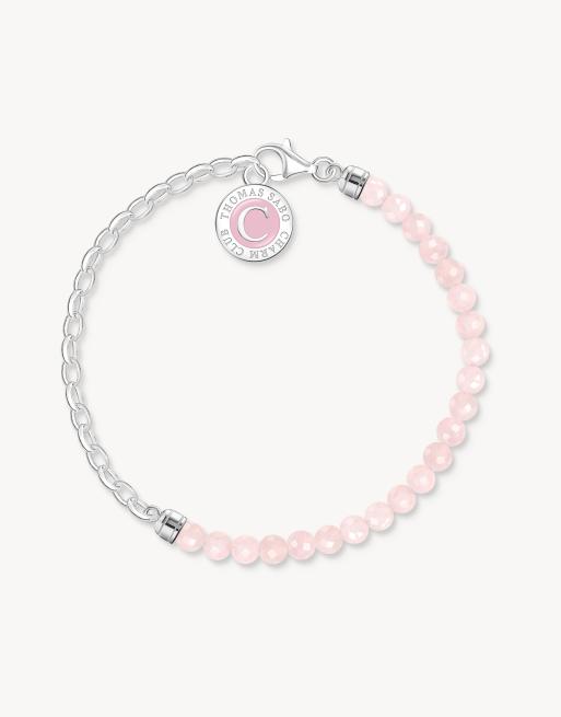 Thomas Sabo - Bracelet en perles en argent sterling avec quartz rose et Charmista Coin, 2 de 3