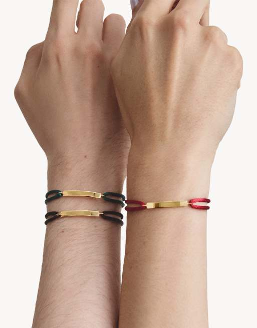 Thomas Sabo bracelet textile gravable marron foncé doré, marron, 3 de 4