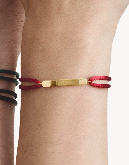 Thomas Sabo bracelet textile gravable rouge foncé doré, rouge, 4 de 4