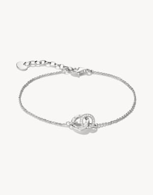 Thomas Sabo Bracelet together with white zirconia in silver, white