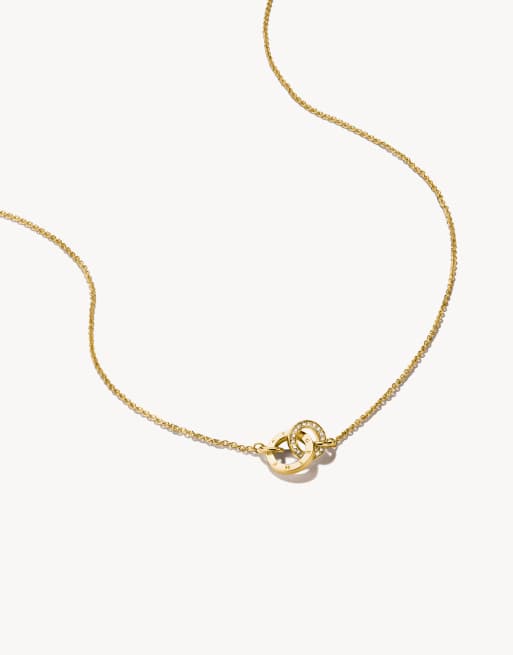 Thomas Sabo - cadena con circonitas blancas en oro amarillo, blanco, 2 de 4