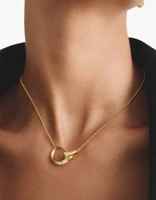 Thomas Sabo Chain together with white zirconia in yellow gold, white, 3 of 5