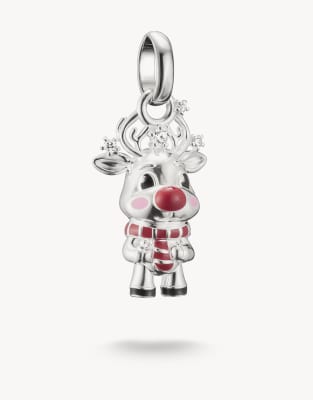 Thomas Sabo - Charm-Anhänger aus Silber mit Details in Rosa, Rot, Schwarz und Weiß