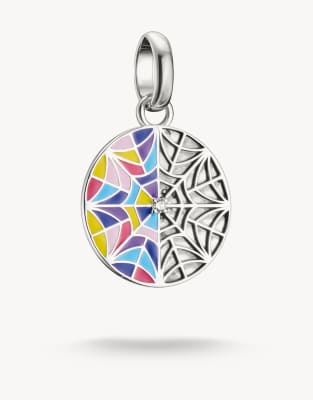 Thomas Sabo - Charm-Anhänger aus Silber mit Details in Rosa, Violett, Blau und Gelb