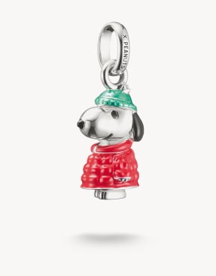 Thomas Sabo - Charm-Anhänger aus Silber mit Details in Schwarz, Rot und Grün