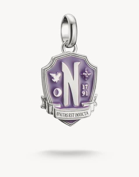 Thomas Sabo – Charm-Anhänger aus Silber mit Details in Silber, Weiß und Violett - view 1