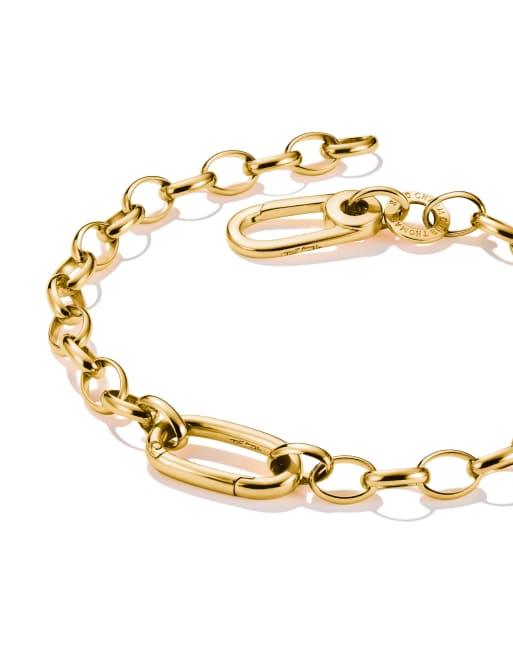 Thomas Sabo charm bracelet with connect link gold-plated in gold, 2 of 3