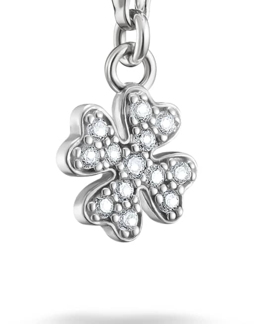 Thomas Sabo Charm pendant cloverleaf in white and silver, 2 of 3
