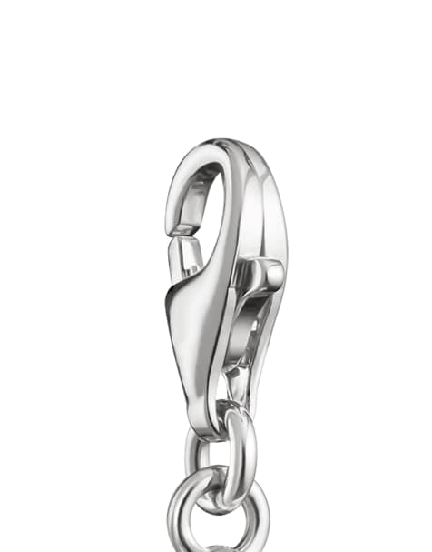 Thomas Sabo Charm pendant cloverleaf in white, silver - view 1