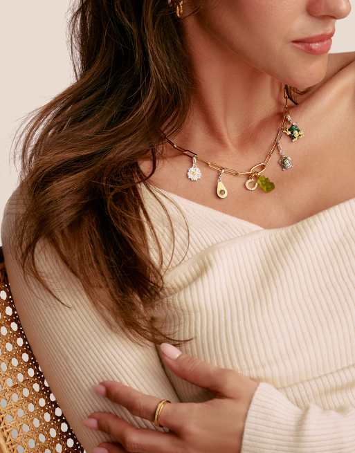 Thomas Sabo Charm pendant horseshoe with stones connect gold-plated in yellow gold, white, 2 of 3