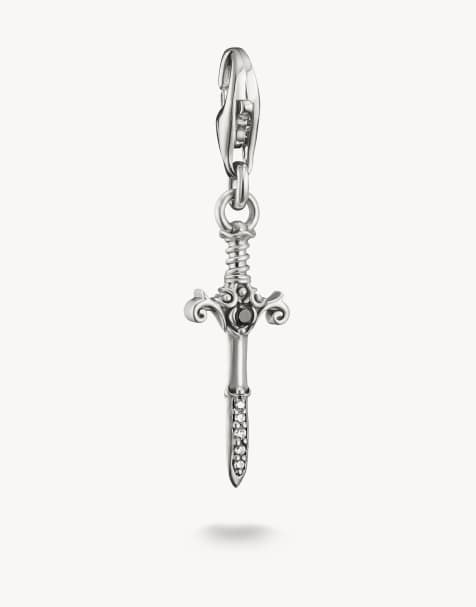 Thomas Sabo Charm pendant in silver, black and white - SILVER - view 1